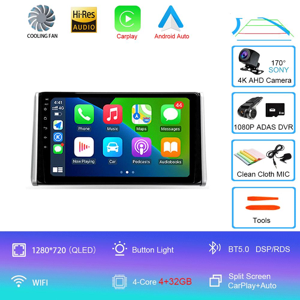 Android 14 Car Radio For Toyota RAV4 5 XA50 2018 - 2025 Multimedia Video Player Navigation Stereo GPS No 2din 2 Din Dvd