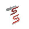 1Pc 3D Metal S Front Grille Chrome Emblem Badge Car Stickers Decals for Focus Fiesta Ecosport Kuga Mondeo Everest Car Styling