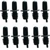 10Pcs Plastic Precise Liquor Pour Spout Black Flow Pourer Bottle Pourer  Coffee Shops