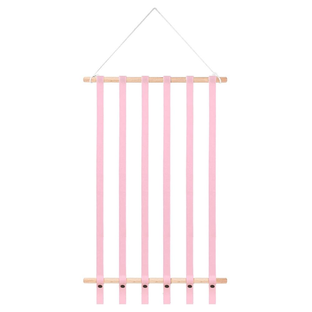 

Стойка для хранения детских заколок большой вместимости, настенный держатель для аксессуаров для волос, настенный декор розовый