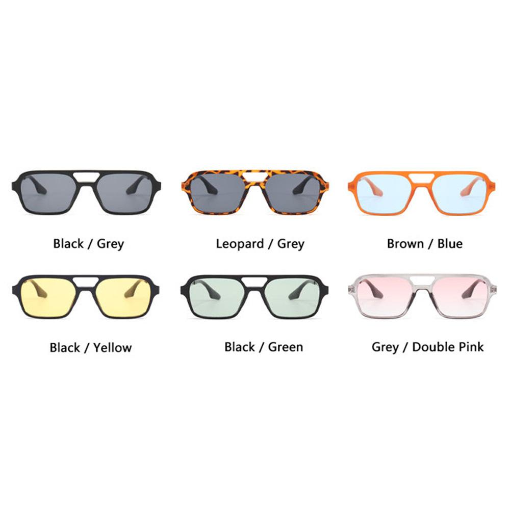 New Small Narrow Square Frame Vintage Metal Plastic Men and Women Fashion Full Rim Glasses Sunglasses