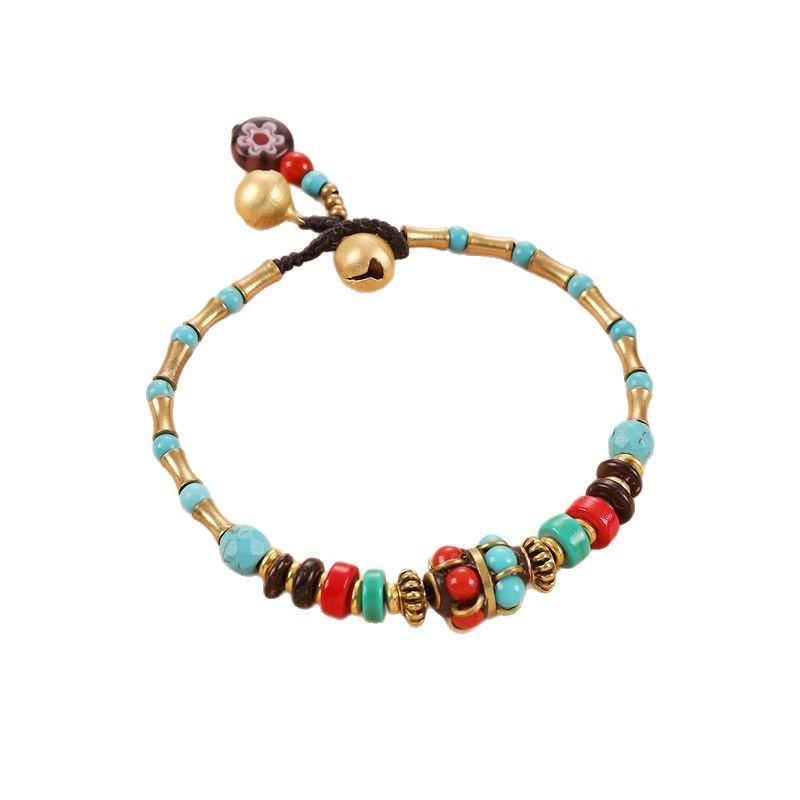 Top-Selling Tibetan Ethnic Multi-Treasure Bracelet: Trendy, Versatile, Retro Woven Style for Women