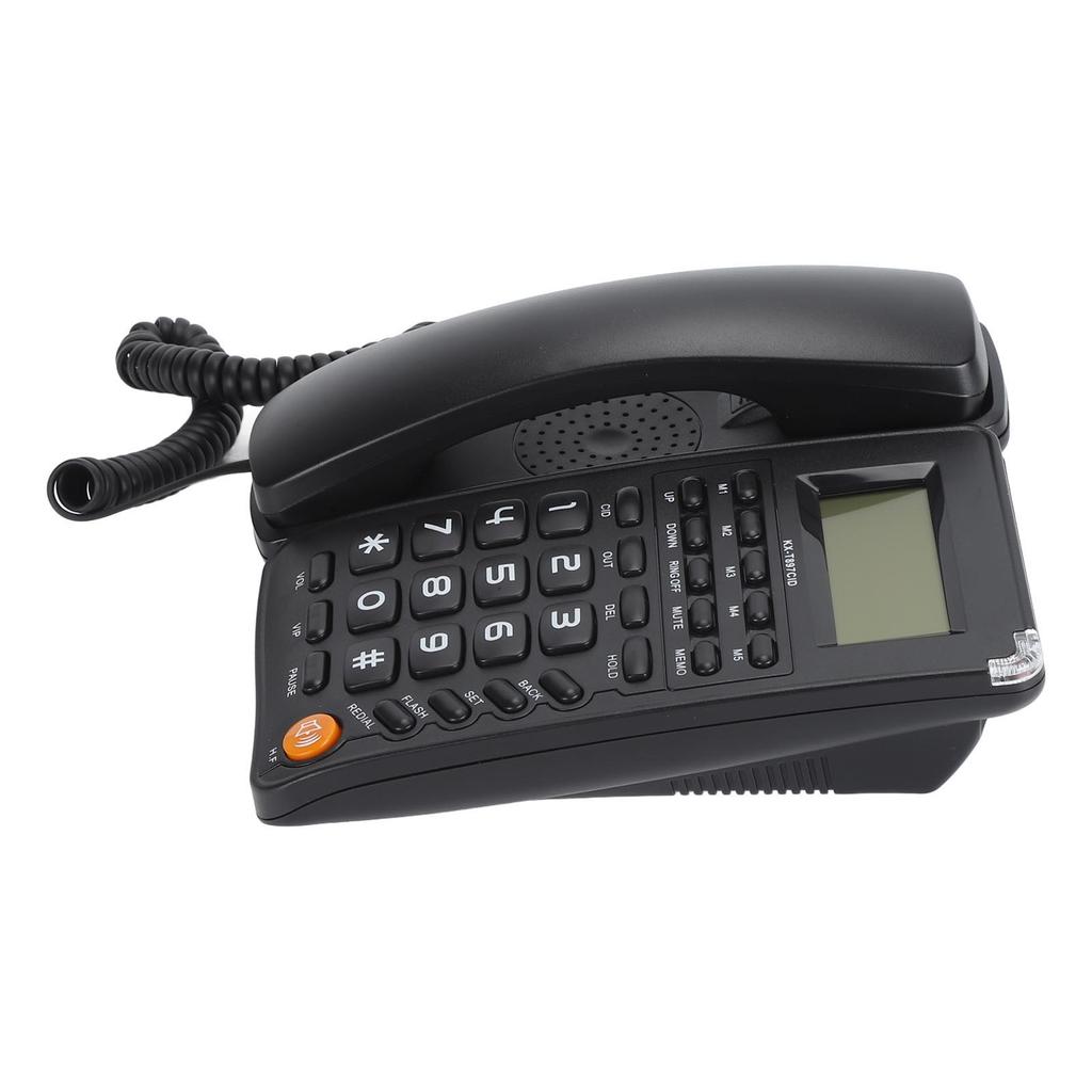 Desktop Telephone Big Button Corded Landline Telephone 16 Bit HD Screen Wired Phone for Home Hotel
