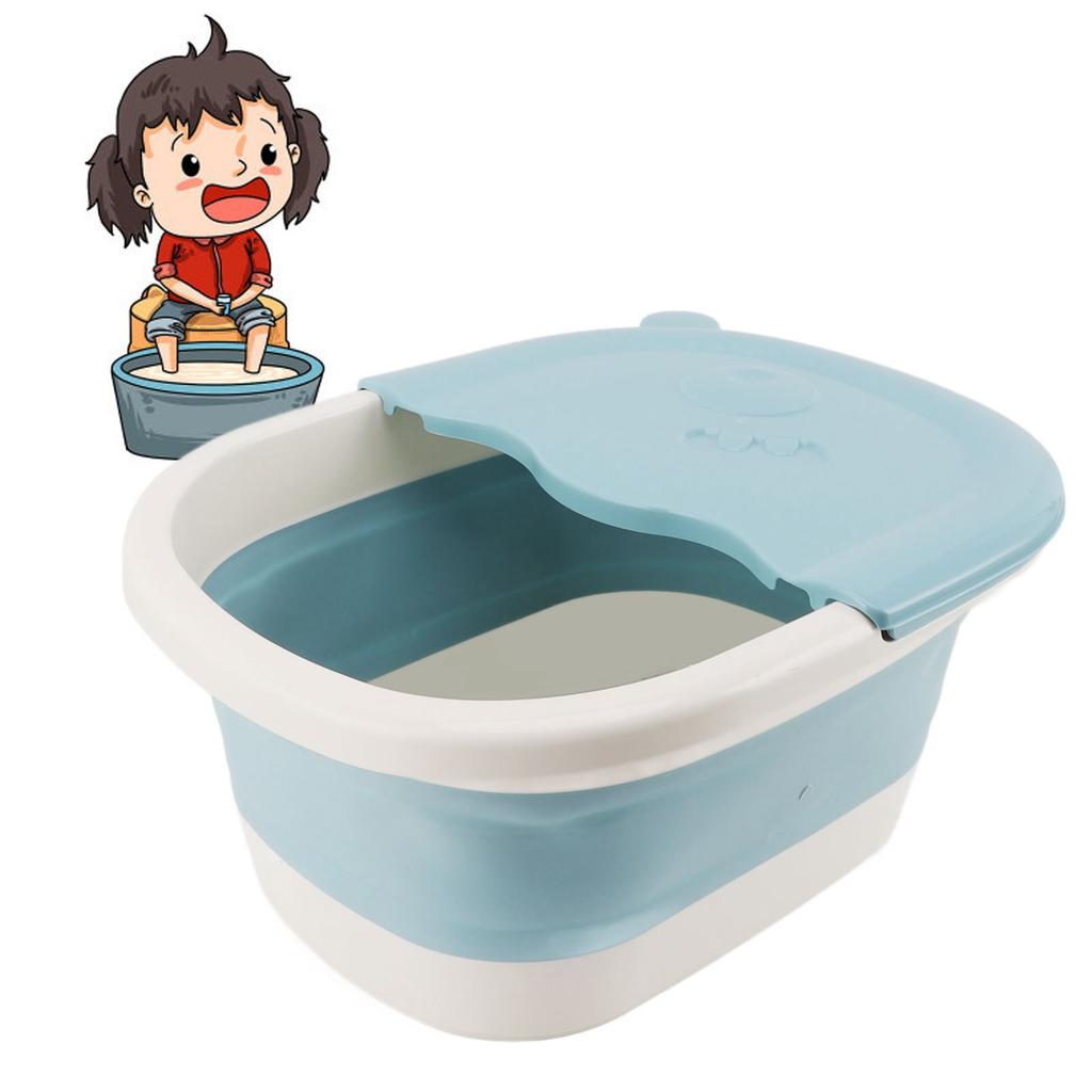 Collapsible Foot Bath Basin for Kids Foot Soak Tub with Massage Acupoint Multifunction Collapsible Feeting Soak Tub