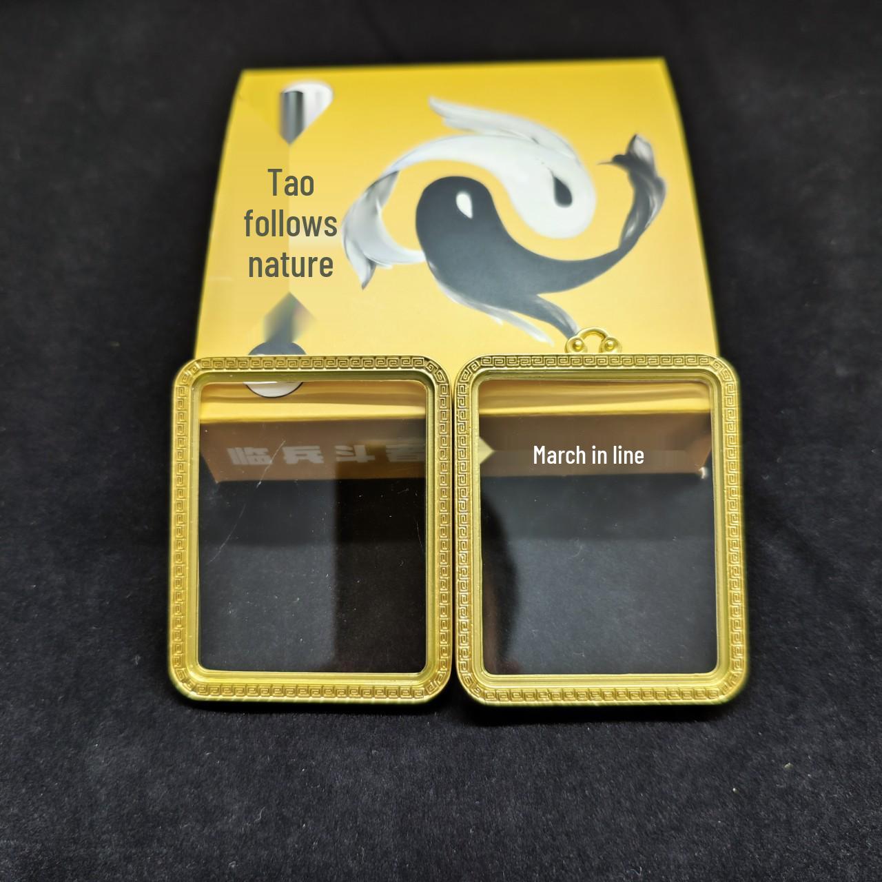 Gold Double-Sided Glass Thangka Box 4x5mm