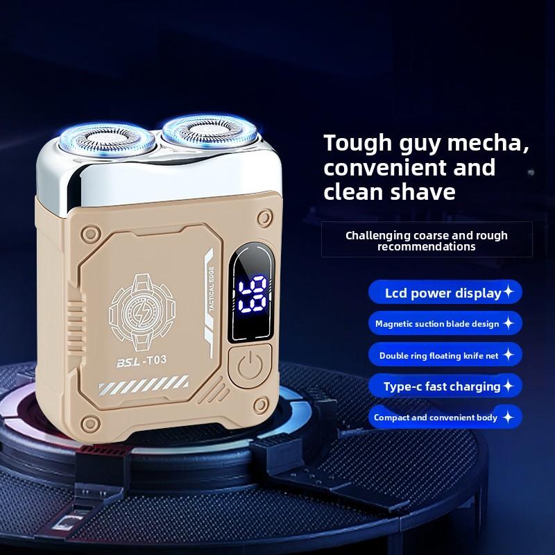 Cross-border Special Electric Double-headed Razor Mini Men's Razor Travel Portable Automatic Digital Display Beard Knife