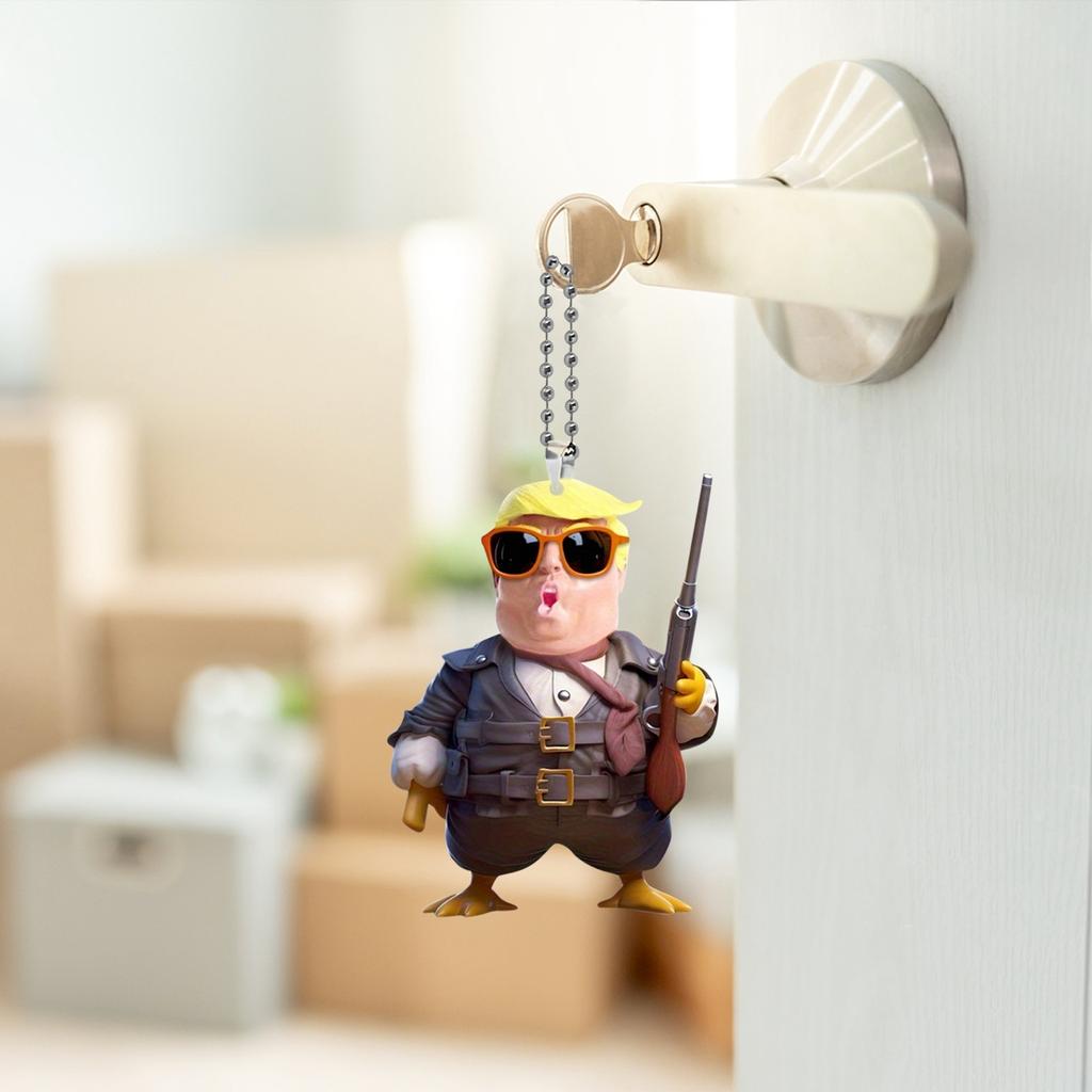 Funny And Parody Character Keychain, Rearview Mirror Backpack Pendant Funny Keychain