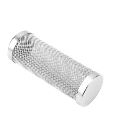 Stainless Steel Mesh Aquarium Filter Net Metal Prefilter Tube Mesh Tube Net Cover Filter Case Cover Silicone