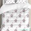 Elefant Kinderzimmer Dekor Bettwäsche Set Für Schlafzimmer Bett Zuhause Niedliche Elefanten Halten Herzform Bettbezug Steppdeckenbezug Kissenbezug