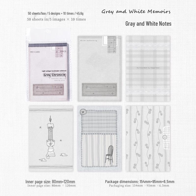 Retro Sewing Series Sticky Notes - Mò Mò Light Memo Book