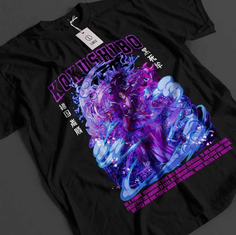 Demon Slayer Shirt Kokushibo Upper Moon 1 Tshirt Tanjiro Anime Muzan Tee2 S