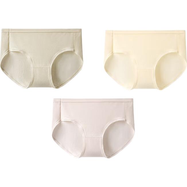 Original [80 Modal] Women's Underwear, Seamless Antibacterial Triangle Panties, Breathable Summer Style, 3 Pieces, XL