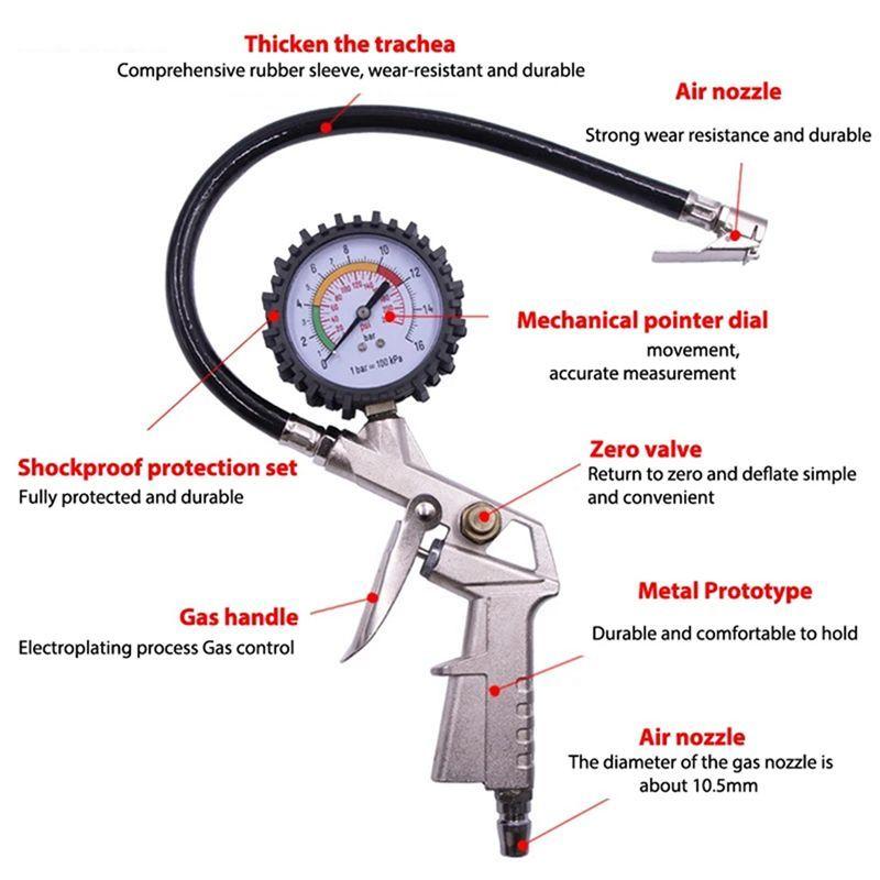 QM-Tire Repair Tools Inflator Pumps For Car Motorcycle SUV Pressure Type For Air Compressor