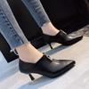 High Heels New Autumn Pointed Single Shoes Stiletto Middle Heel Two Fashion Shoes