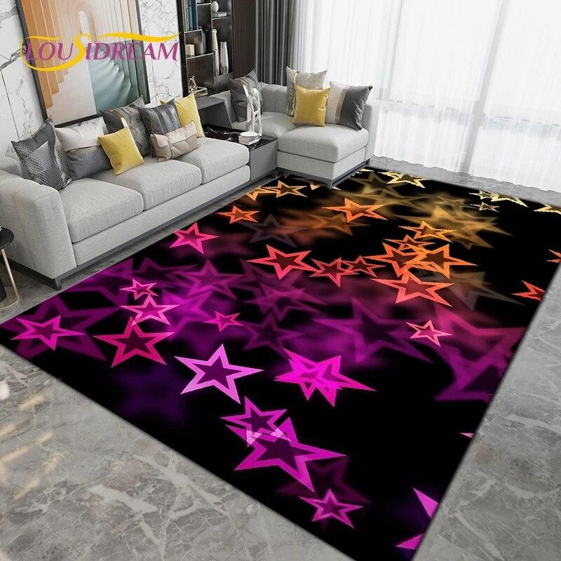 Pentagon Five-pointed Star Area Rug,Carpet Rug for Living Room Bedroom Sofa,Kitchen Bathroom Doormat Non-slip Floor Mat Gifts