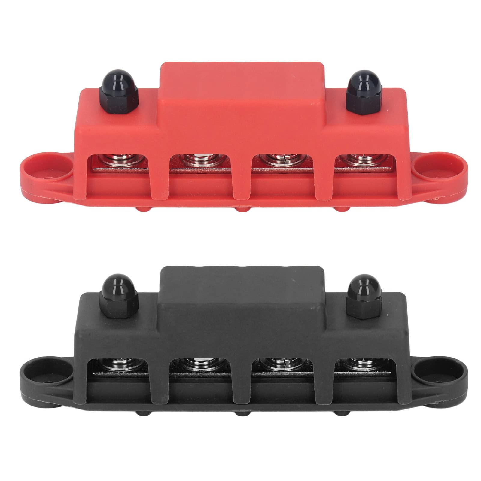 

Ongwan Power Distribution Block, M8 Screw, 4-Terminal Bus Bar, DC 48V 250A, for Cars and Boats, Pack of 2