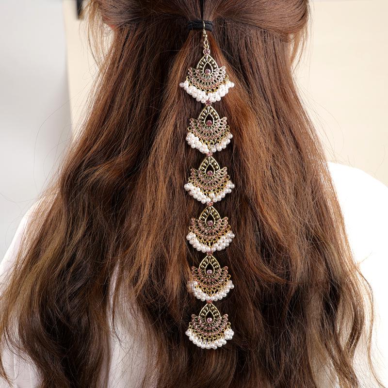 Middle Eastern Ethnic Style Retro Gem Tassel Women's Head Chain