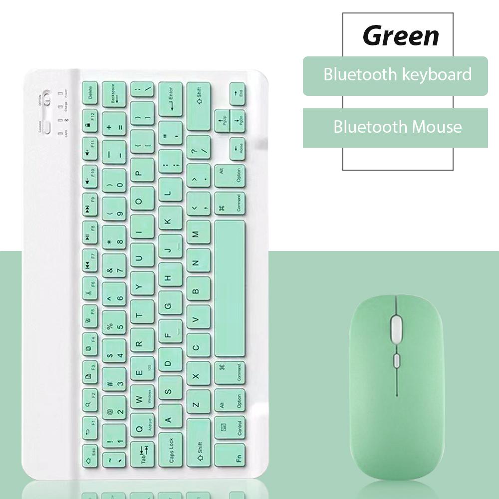 Bluetooth Wireless Keyboard with Mouse Portable Mini Rechargeable Keyboard for iPad Tablet Android iOS Windows Laptop