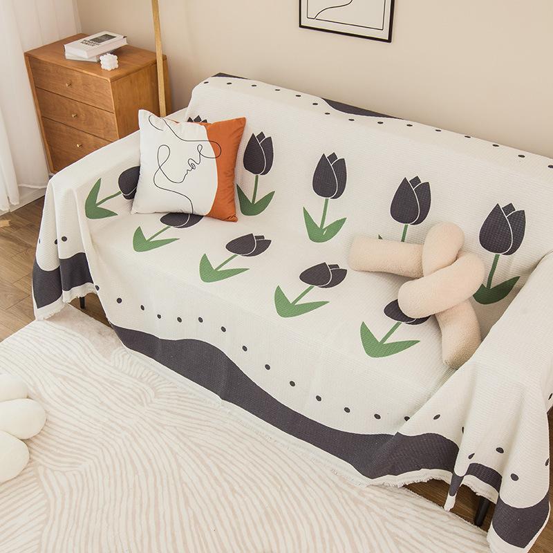 INS Style Sofa Towel Full Cover Cloth Simple Sofa Cushion Blanket All-Inclusive Universal Cover Towel Four Seasons Universal Sofa Cover Cover