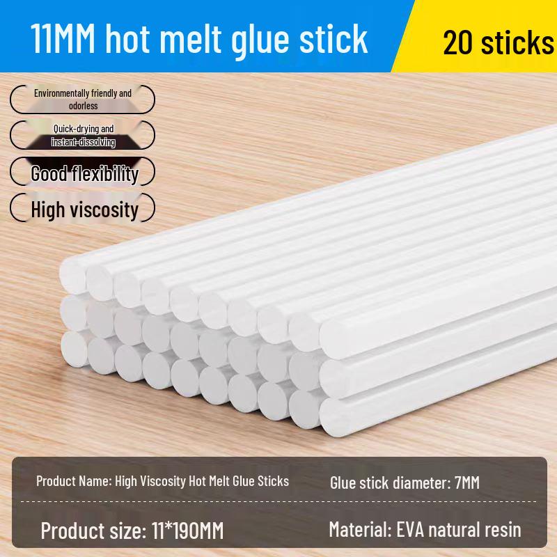 Electric Hot Melt Glue Gun with High Viscosity 11mm Glue Sticks for Household and Crafts