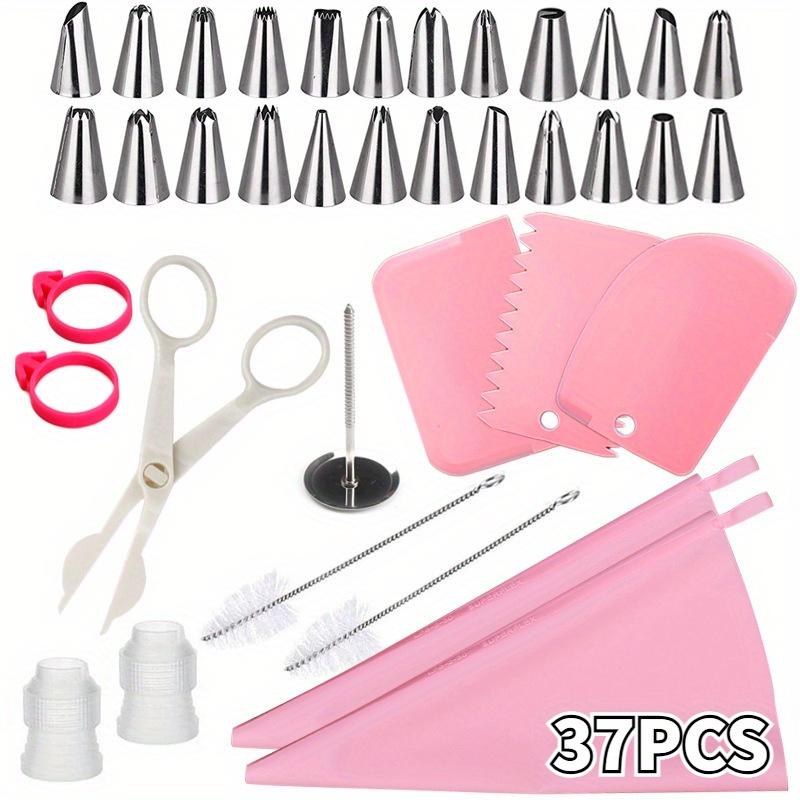 

Stainless Steel Dessert Syringe Set Frosting Piping Nozzles Kit Icing Decoration Gun Cupcake Cookie Making Cake Decorating Tools