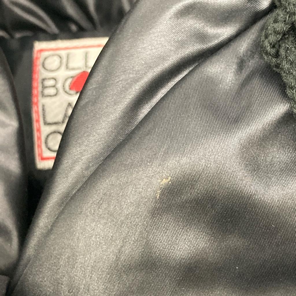 OLLEBOREBLA Black Pig Embroidered Hooded Down Coat Coat Not Written blackUsed