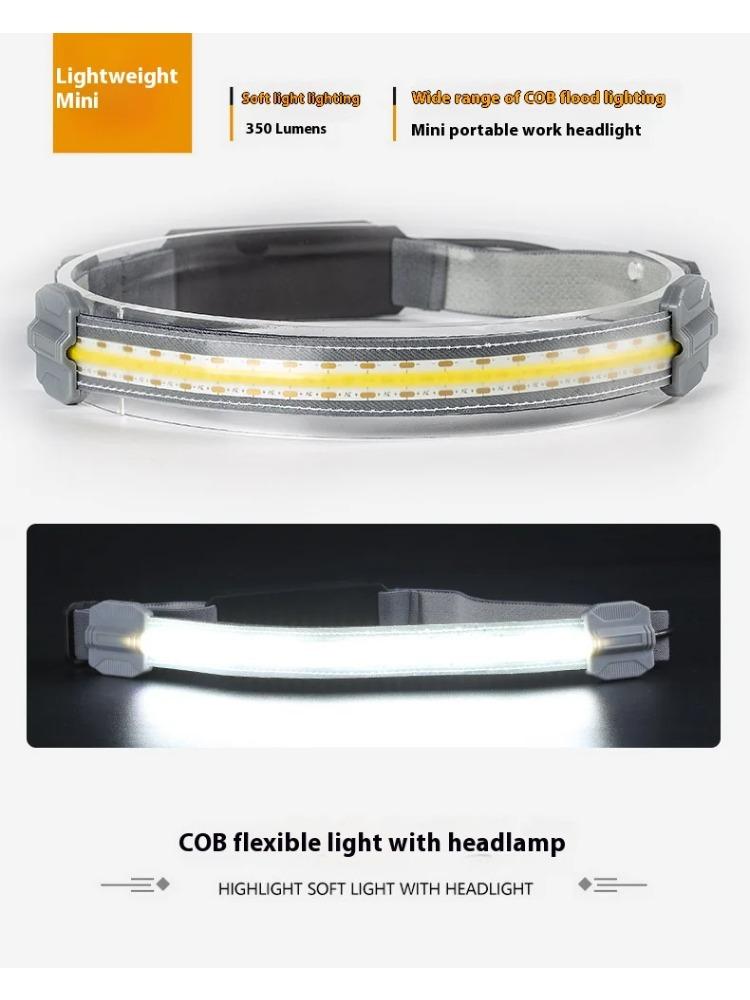 Led Mini Multi-Function Rechargeable Headlight Cob Outdoor Adventure Fishing Bright Light Flashlight