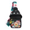 Ladies Children Cute Cartoon Canvas Print Female Chest Bag Diagonal School Bag for Girls Shoulder Bag
