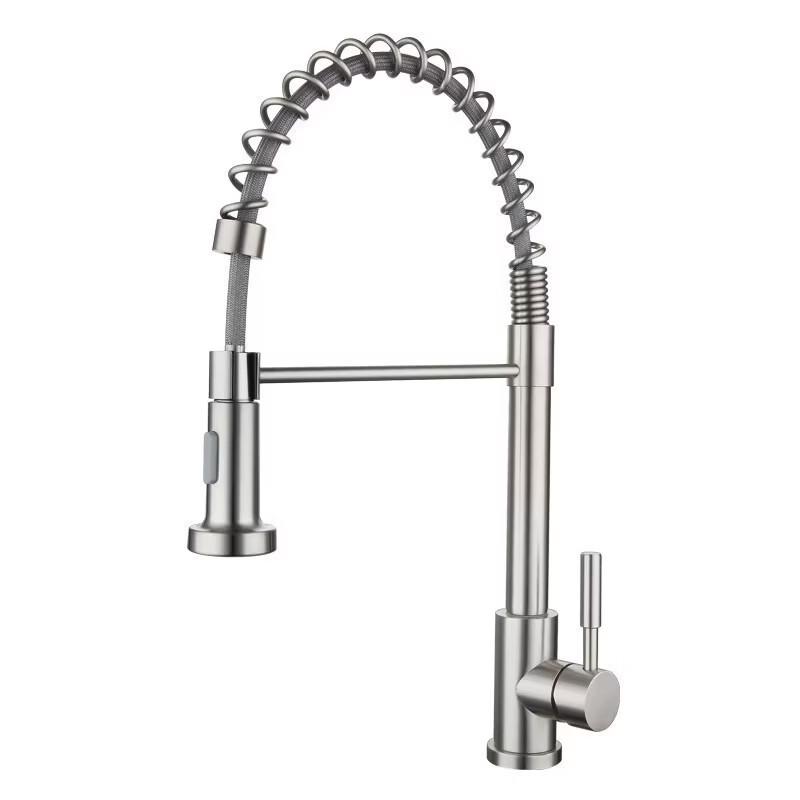 Brushed 304 Stainless Steel Kitchen Faucet