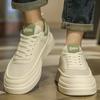 White men's shoes summer lightweight breathable casual board shoes men's white shoes anti slip thick sole versatile sports shoes