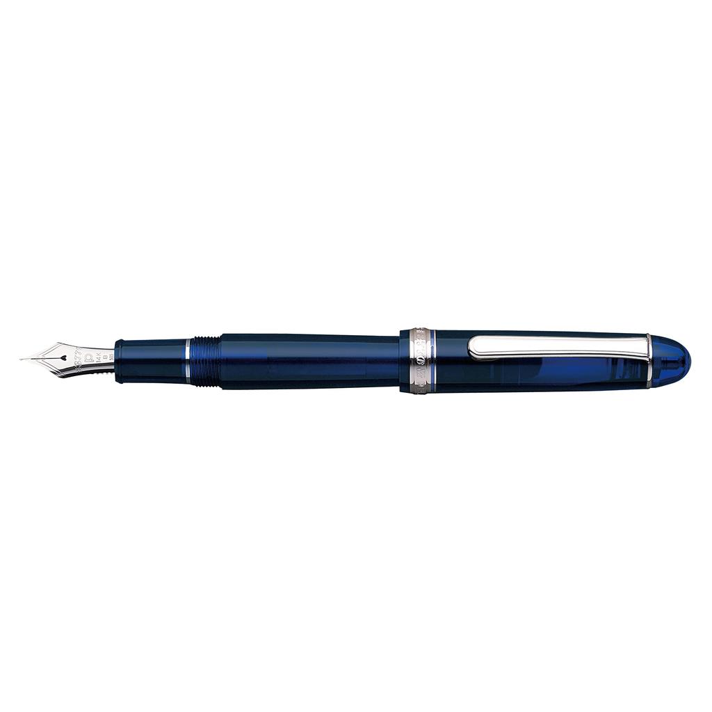 Platinum Fountain Pen Century Rhodium Chartres Blue Bold Nib #3776 PNB-18000CR #51-4