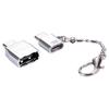 Adattatore in metallo Micro USB Femmina a USB-C / Tipo-C Maschio + USB 2.0 Femmina a USB-C / Tipo-C Maschio