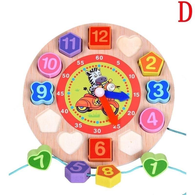 

Simingyou 4 модели пазлов 1 шт. животные мультфильм обучающая игрушка детские цифровые деревянные часы D