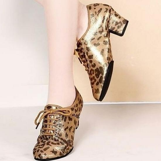Women's Dance of Glory Latin Ballroom Shoes - Medium Heel, Soft Sole