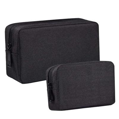 YINKE Gadget Pouch Men Small Item Holder Travel PC Accessories Storage Large Capacity Multi-functional Makeup Business Trip Cable Cord 2 Size Set