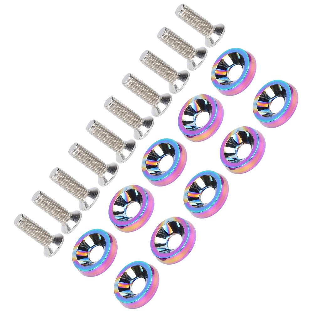 Car Engine Washer Screw M6 Colorful Fastener Kit for Car Modification Decoration