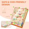 Wooden Magnetic Board Puzzle: Color Matching & Number Counting Maze, Preschool Stem Learning Toy For Fine Motor Development