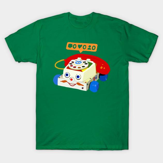 

New Fashion Men T Shirt Telephone Toy Print Short Sleeve Tops Tees Casual S зелений