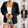 European and American Women's Hooded Solid Color Cardigan Coat - Spring/Autumn