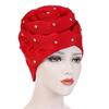 Fashion Women's Beanie With Flower Ruffle Muslim Headband Hair Loss Hat Headband Cancer Chemical Hat Fashion Hat