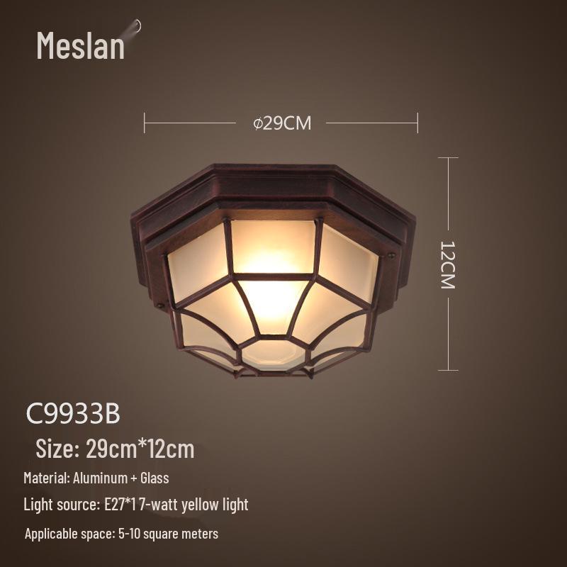 American Retro Industrial Ceiling Light for Bedroom, Dining Room, Balcony, Corridor, Aisle, and Entrance