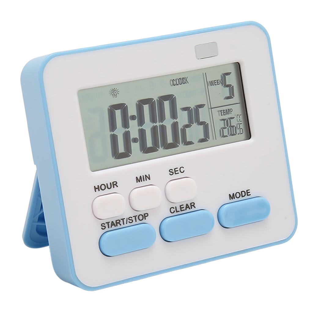 Digital Kitchen Timer Temperature Display Easy Operation Kickstand Magnetic Back Small Digital