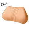 Neck Pain Relief Pillow for Commuting Memory Foam Car Pillow/Backrest Breathable PU Leather Cover with Adjustable Office Chair Headrest Attachment