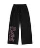 PAGESIISII Check Lettering Print Side Pleated Wide Sweatpants [5 Colors]