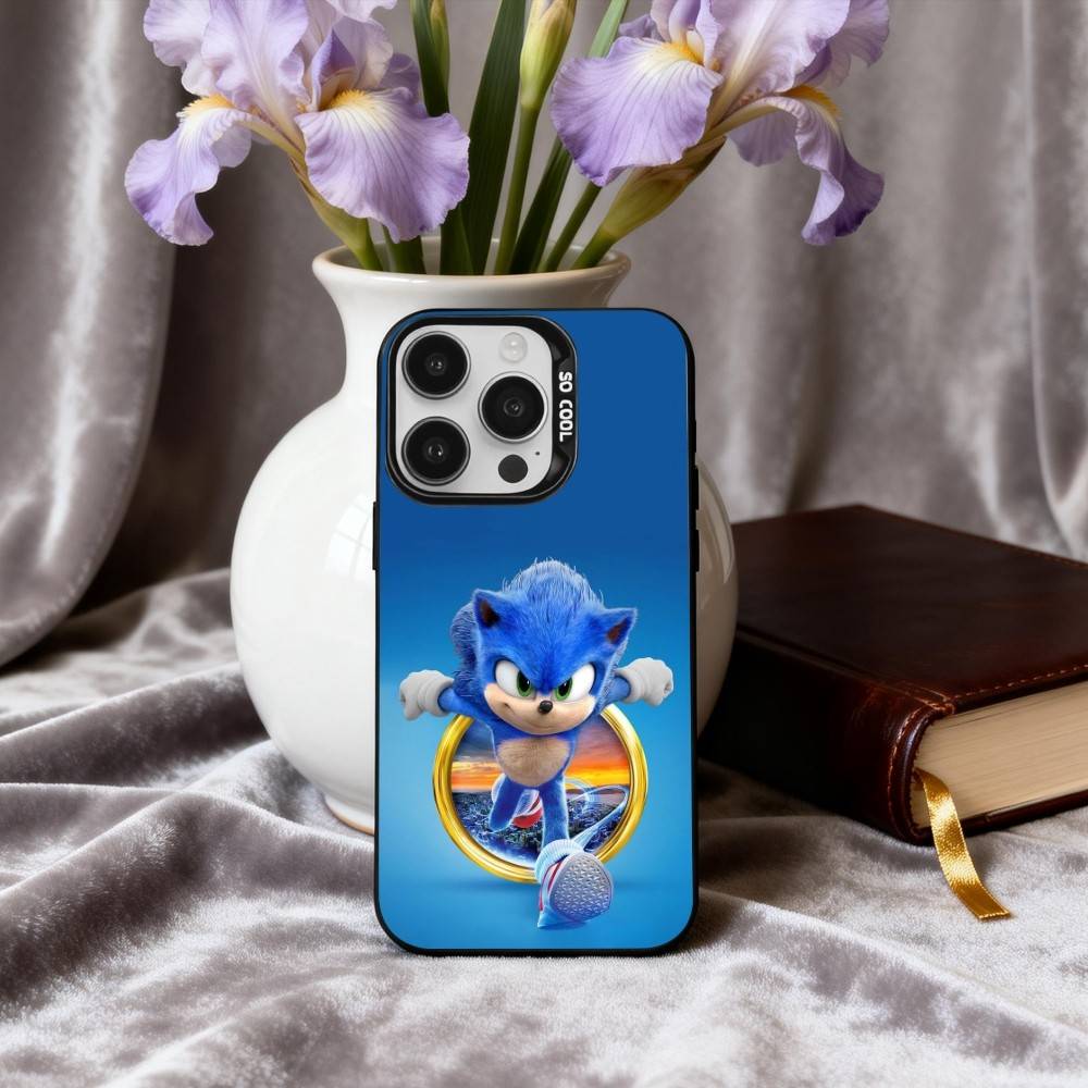S-Sonic-C The H-Hedgehog-G Game  Phone Case For iPhone17,16,15,14,13,12,11 Plus,Pro Max Candy Silver Plated Inside Cover
