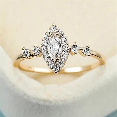 Sterling  Fashion Luxury Marquise Cubic Zirconia Rings for Women Engagement Wedding Accessories Jewelry
