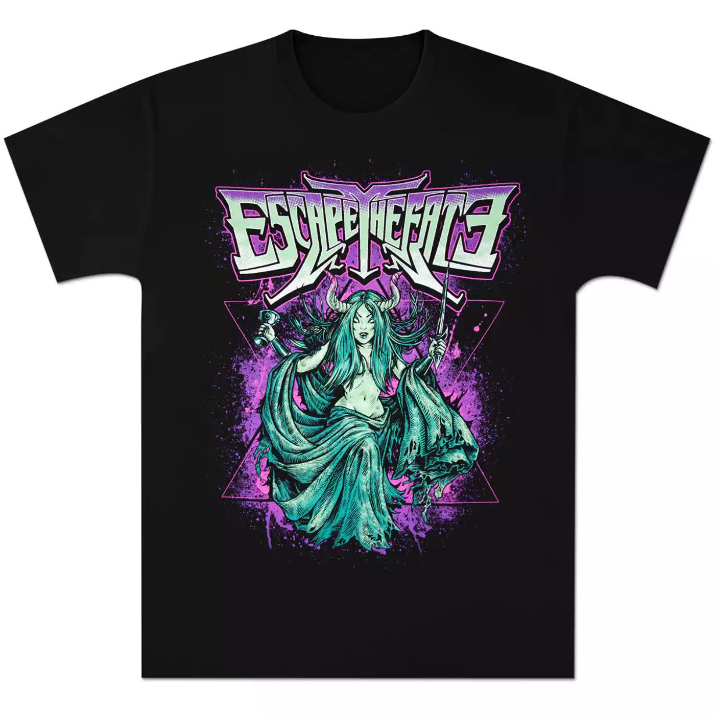 Vtg Escape The Fate Band Music Tour Cotton Black Full Size Unisex Shirt MM1734 S разноцветный