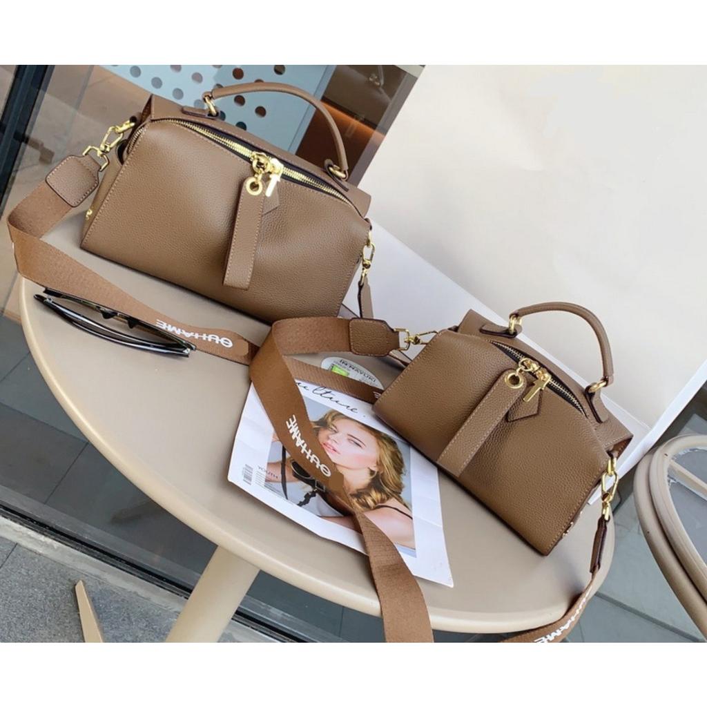 2026 Neue Damen-Tasche aus echtem Leder Quadratisch Western-Stil Kissen Vielseitig Mode Handtasche Schultertasche Grenzüberschreitend