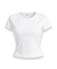COMME LE PLUS Simple Basique Slimline T-shirt à Manches Courtes en Spandex_Blanc