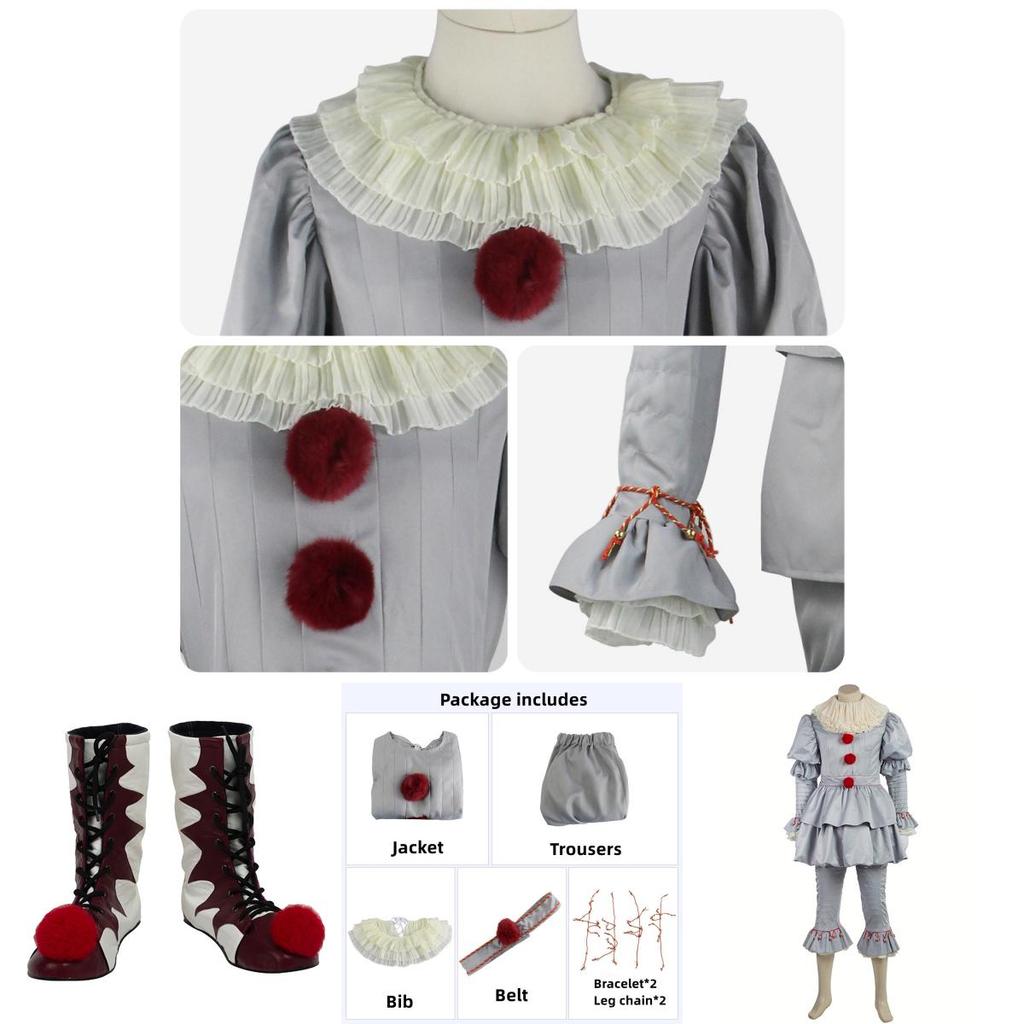 Stephen King's It Scary Clown Joker Pennywise Cosplay Kostuum Halloween Outfit Perfecte Stiksels En Uitstekende Afwerking